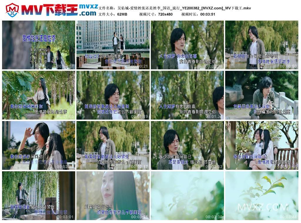 吴佑城-爱情姓张还是姓李_国语_流行_YE200382